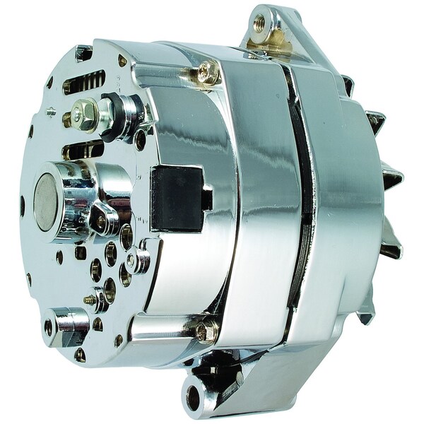 Wai Global Alternator, ALTDR 10SI 1WIRE CHROME, 100 Amp12 Volt, CW, 1Wire System, Chrome, 1Groove Pulley 7127-SECN-100A - main
